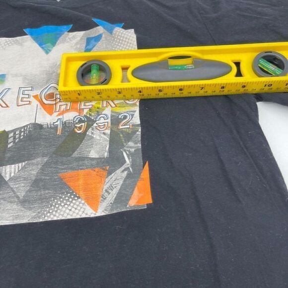 Skecher T-Shirt Logo "Skechers 1992" Graphic Tee Sz XL Vintage Made In India Bla - Picture 6 of 6